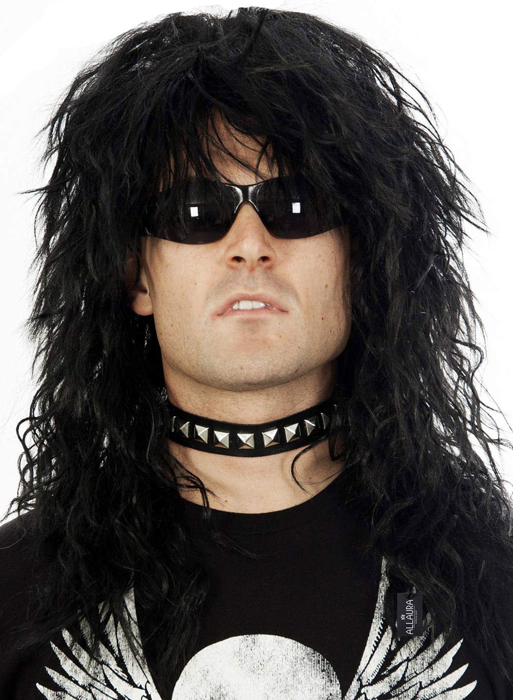 80s Rocker Black Wig costume wig, photo 3 of 3