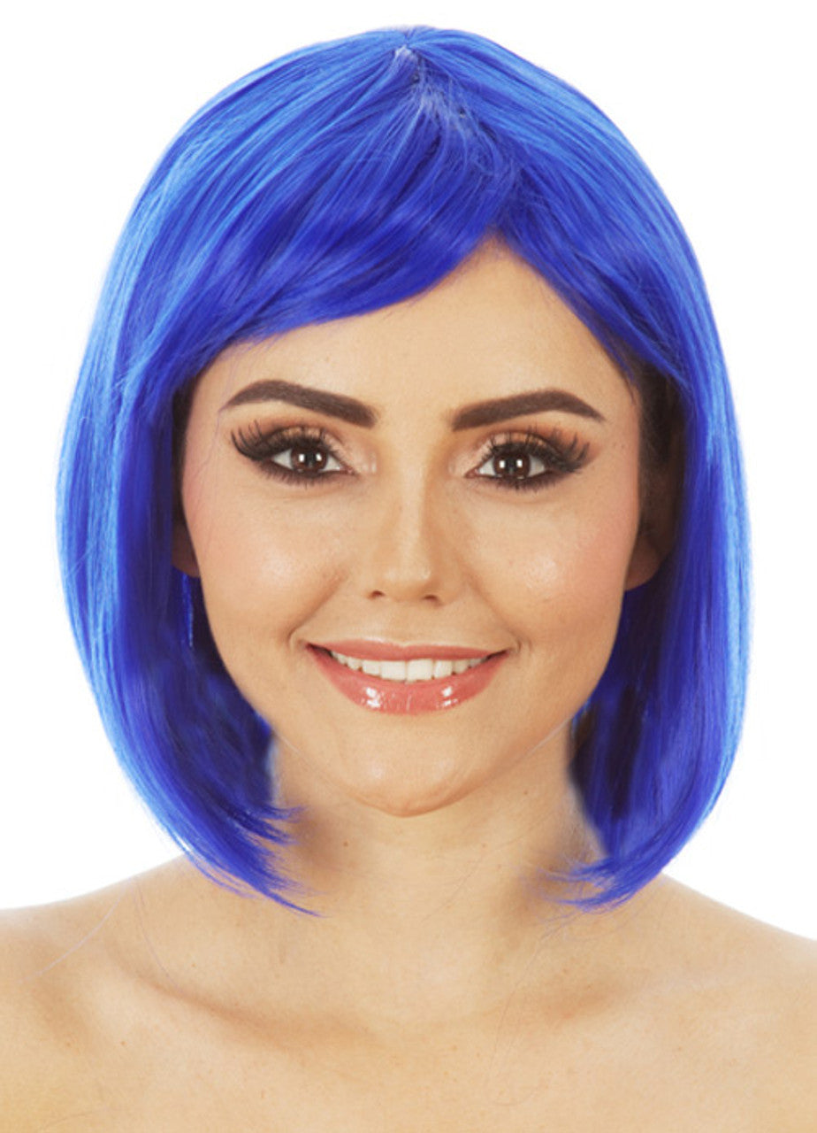 Long Blue Bob Wig costume wig, photo 2 of 2