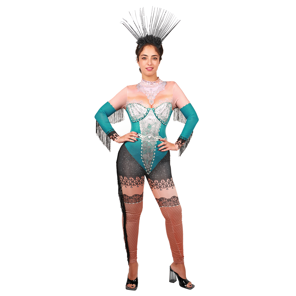 Charming Blue Mont La Rose Girl Costume Perfect for Themed Events & Celebrations