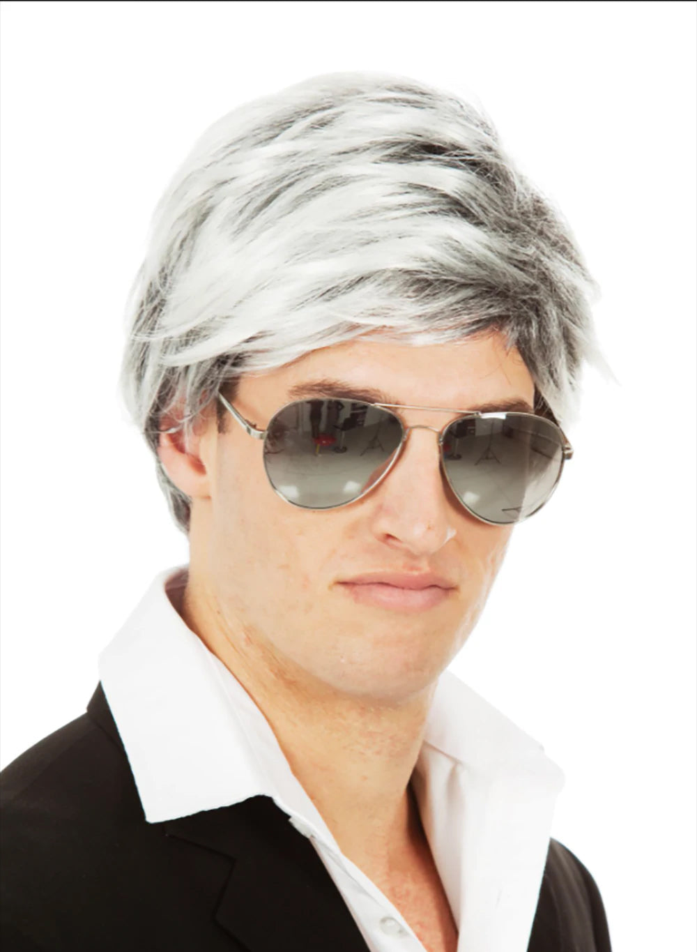 Men's Silver Fox Wig costume wig, photo 3 of 4