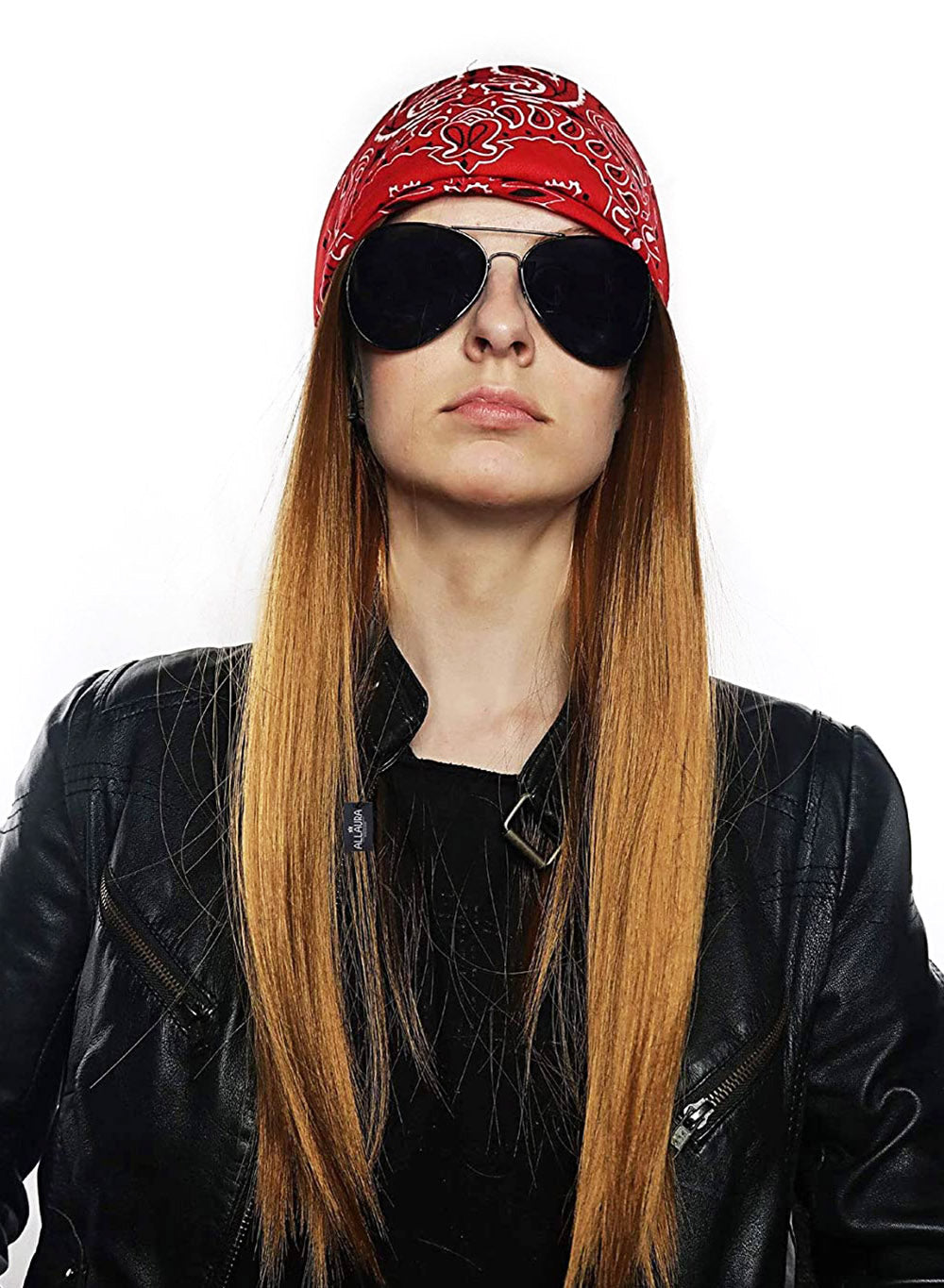90s Rocker Wig With Bandana & Sunglasses costume wig, photo 3 of 3