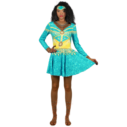 Exotic Ebony Belly Dancer Costume for Halloween & Dance-Themed Events