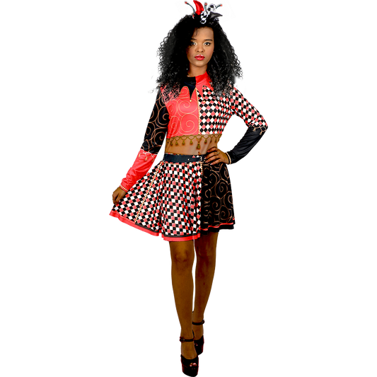 Fun Ebony Clown at the Circus Costume Perfect for Halloween & Circus-Themed Events