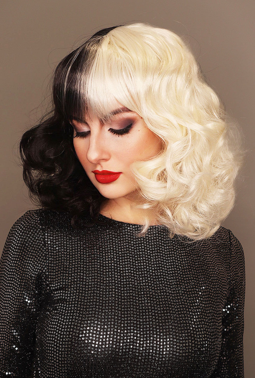 Two Tone Temptress Wig costume wig, photo 3 of 4