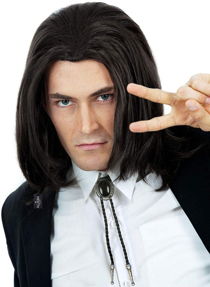 90s Hitman Black Wig costume wig, photo 1 of 2