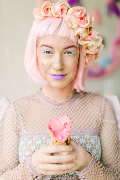 Light Pink Bob Wig costume wig, photo 3 of 3