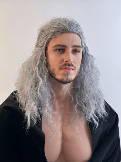 Grey Wavy Warrior Wig costume wig, photo 1 of 4
