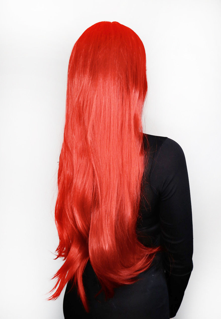 Fiery Red Long Wig costume wig, photo 4 of 4
