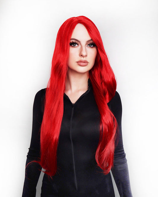 Fiery Red Long Wig costume wig, photo 1 of 4