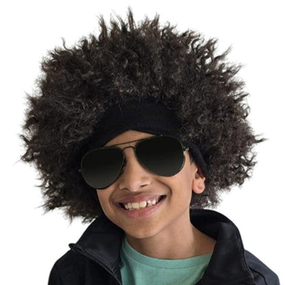 Urban Afro Wig With Headband costume wig, photo 2 of 4