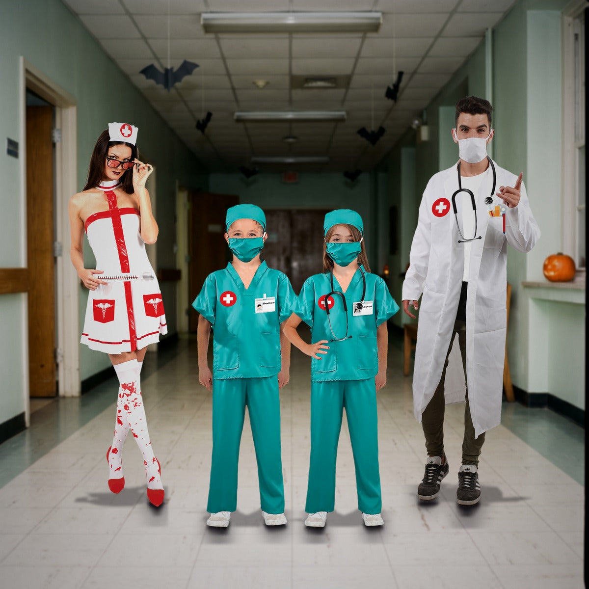 Doctors & Nurses family in LOLA STARS costumes. Each costume sold separately.