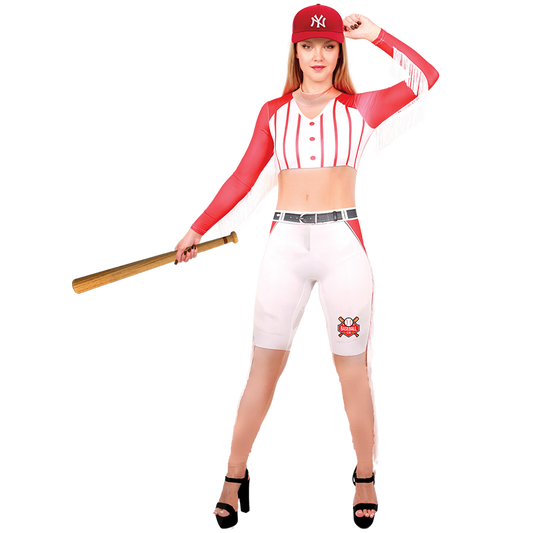 Red Baseball Player Costume Bold & Sporty Red Uniforms