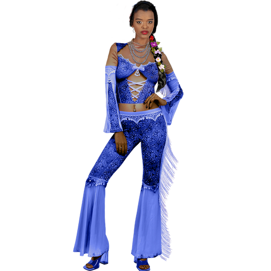 EBONY PRINCESS IN ROYAL BLUE Enchanting Elegance Awaits