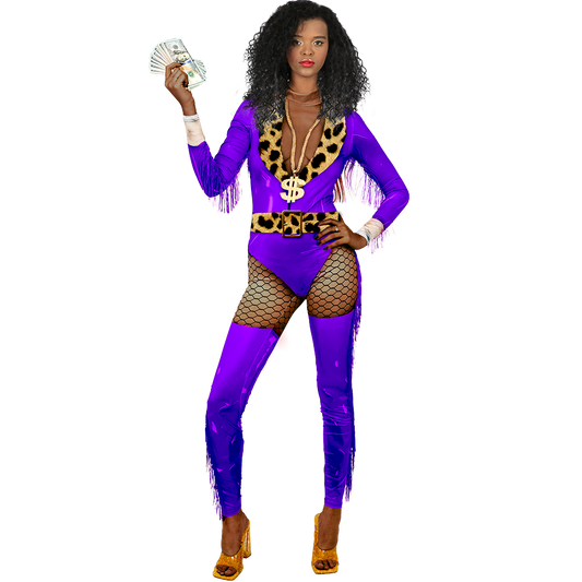 EBONY RICH GIRL IN PURPLE Glamour and Style