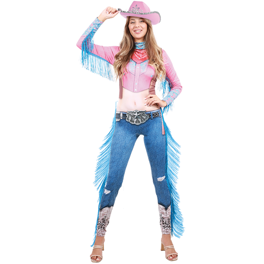 Charming Cowgirl Costume Perfect for Halloween & Western-Themed Events